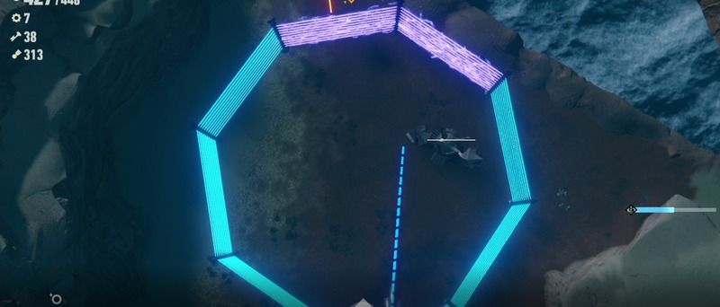 フェンスに張り付き