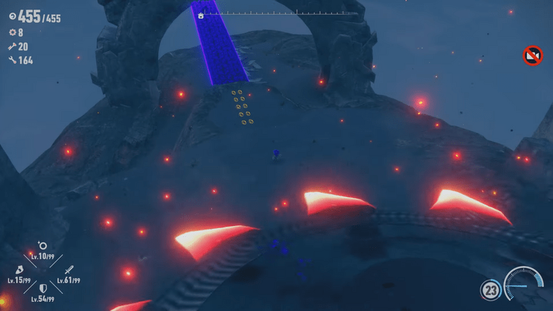 SQUIDの道を使って巨神から逃げる