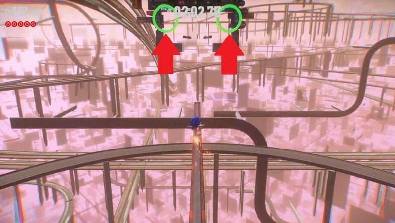 虹のリングを通過する