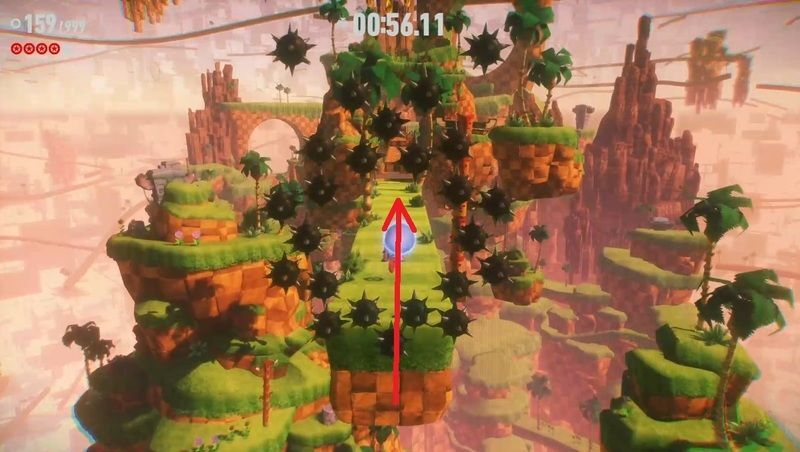 トゲの間を進む