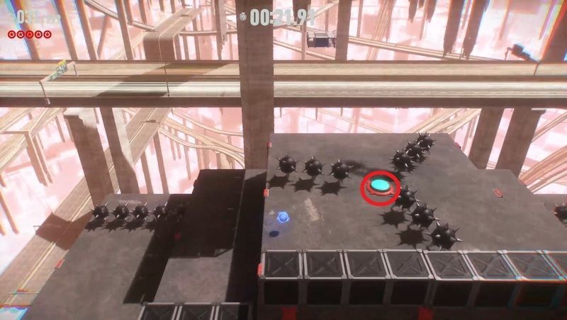 青のボタンを押す