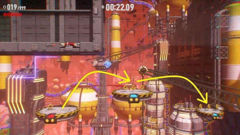 足場を使って右へ進む