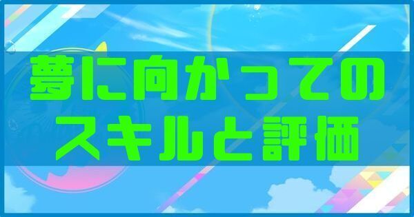 夢に向かってのスキルと評価
