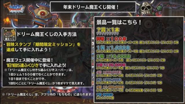 年末ドリーム魔王くじ