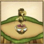 王冠キアラの像