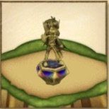 王冠ガルガの像