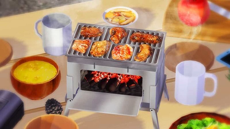 コンパクト焚き火グリルで食べる1人焼肉