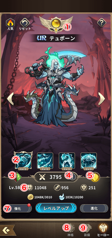 ステータスの見方