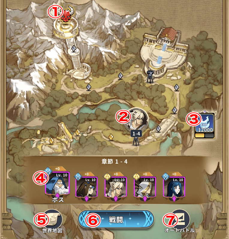 メインストーリー画面