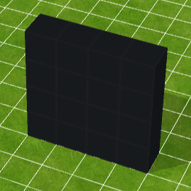黒色ブロック壁（大）