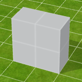 白色ブロック壁（中）
