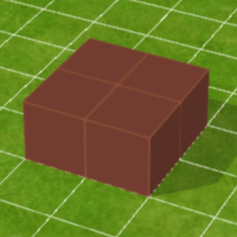 茶色ブロック床（中）