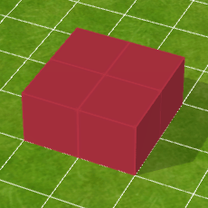 赤色ブロック床（中）