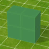 緑色ブロック壁（中）