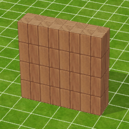 木のブロック壁（大）