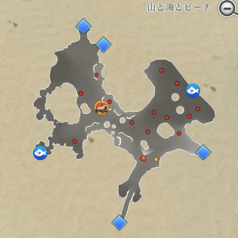 山と海とビーチ