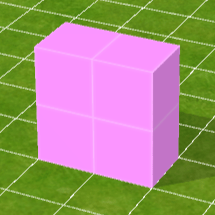 桃色ブロック壁（中）