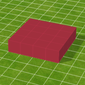 赤色ブロック床（大）