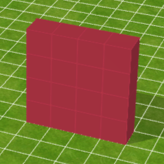赤色ブロック壁（大）
