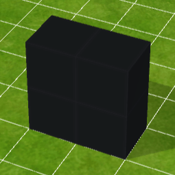 黒色ブロック壁（中）