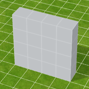 白色ブロック壁（大）