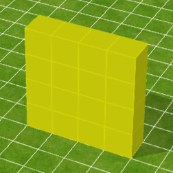黄色ブロック壁（大）