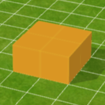 橙色ブロック床（中）