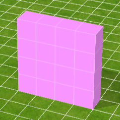 桃色ブロック壁（大）