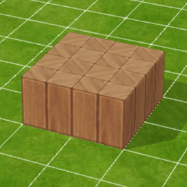 木のブロック床（中）