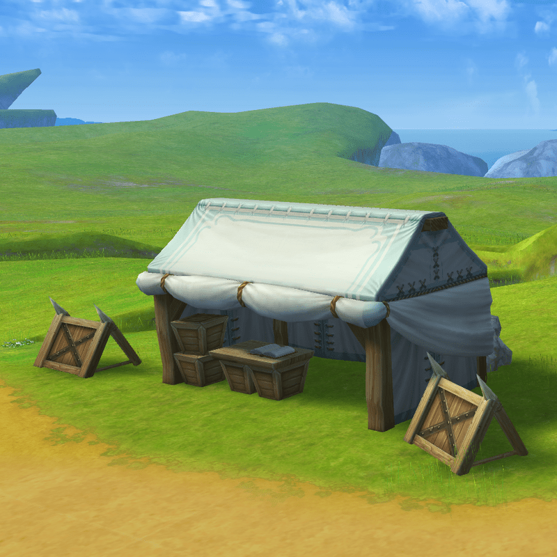 国境沿い(公国)門の向こう側にあるテント