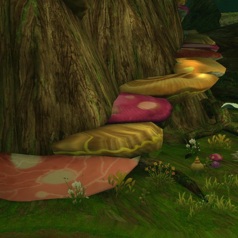 マレビトの森キノコの階段