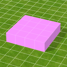 桃色ブロック床（大）