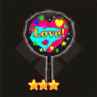 応援団扇・LOVE（片手剣）