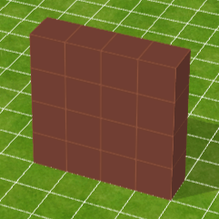 茶色ブロック壁（大）