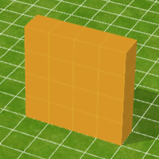 橙色ブロック壁（大）