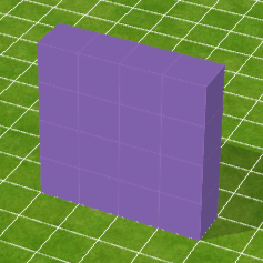 紫色ブロック壁（大）