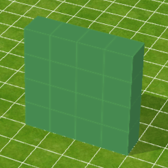 緑色ブロック壁（大）
