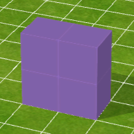 紫色ブロック壁（中）