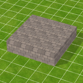 石づくりのブロック床（大）