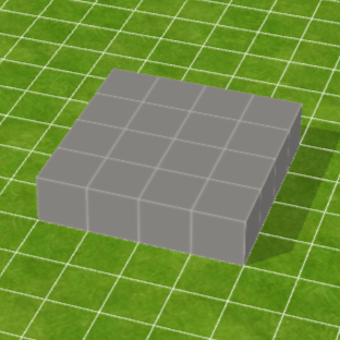 灰色ブロック床（大）