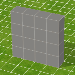 灰色ブロック壁（大）