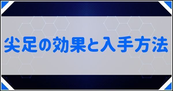 尖足の効果と入手方法