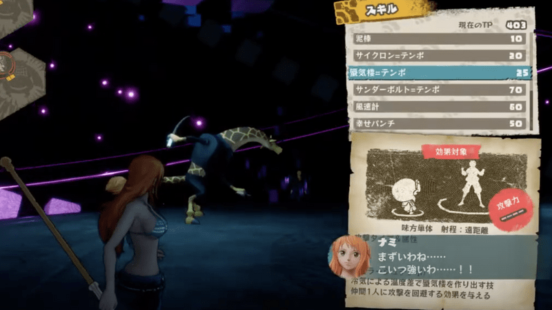 各キャラのスキルによるバフ