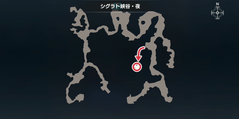 シグラト峡谷のマップ
