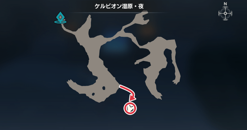 ケルビオン湿原のマップ