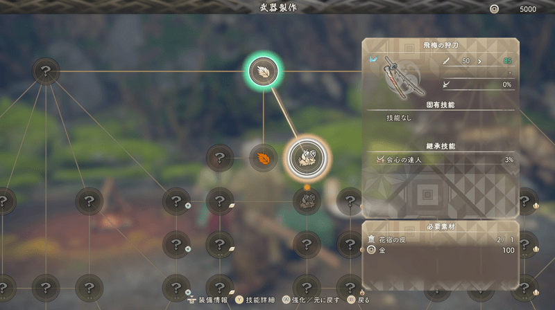 武器の作成・強化