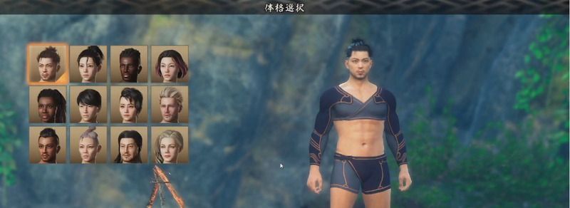 キャラクリ画面