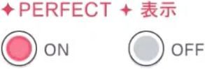 設定「PERFECT ✦ 表示」の画像