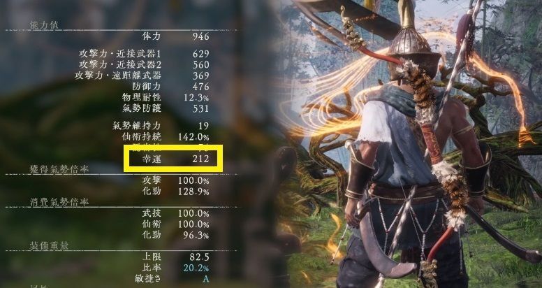幸運特化装備