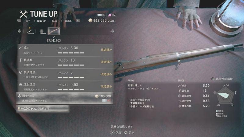 SR M1903の限定解除